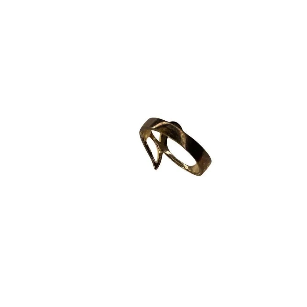 Sterling Silver 925 ND Maker Abstract Swirl Ring Size 6 Tarnished Vintage Band